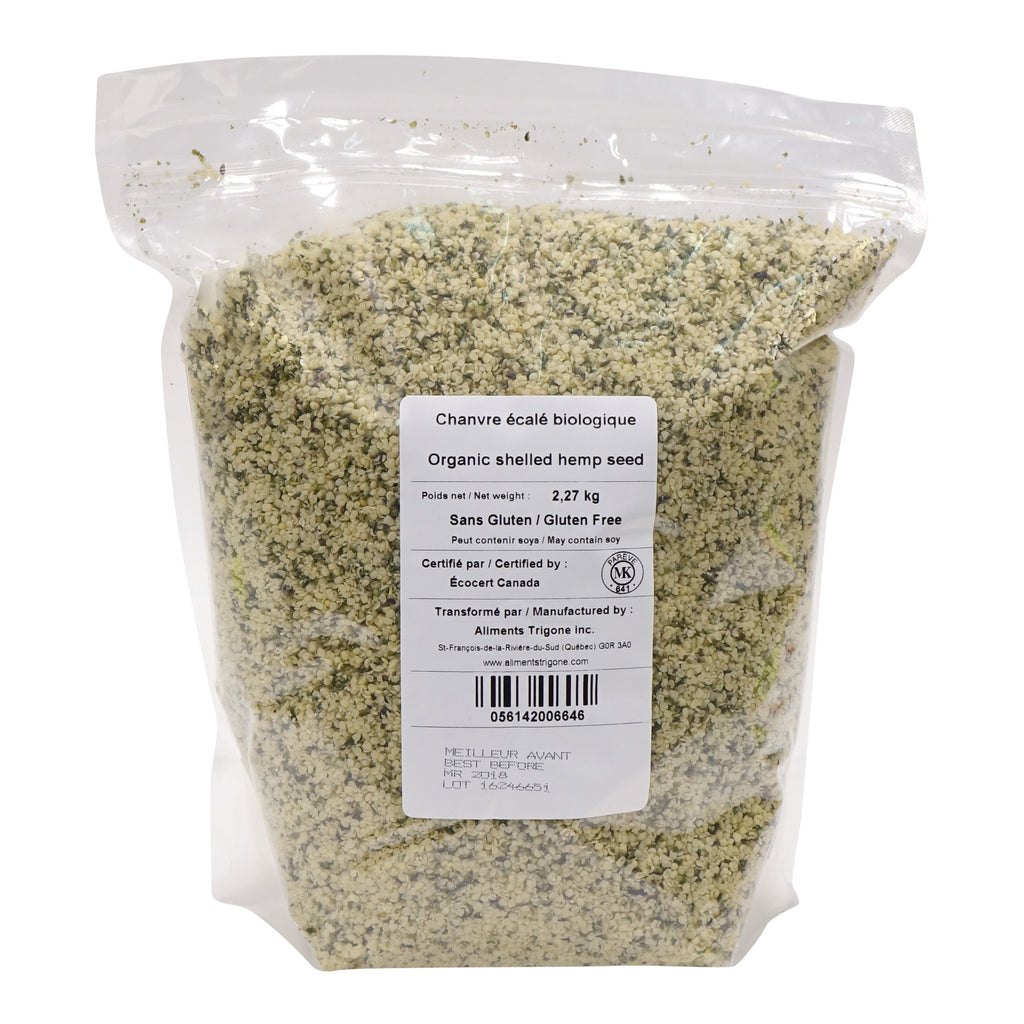 Organic shelled hemp seed 2,27 kg